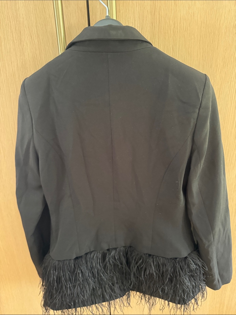 Lucy Paris Black Feather-Hem Tailored Blazer - Picture 5 of 5